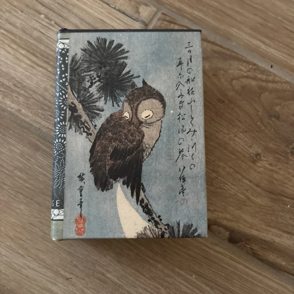 Brown Owl on‎ a Pine Branch by Utagawa Hiroshige Wood & Leather Book Box